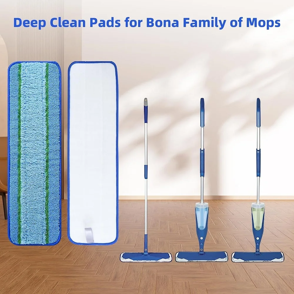 Description Picture 4 of item6Pack Deep Clean Pads for Bona Family of Mops,Washable & Reusable Microfiber Cleaning Pad for Hardwood and Multi-Surface