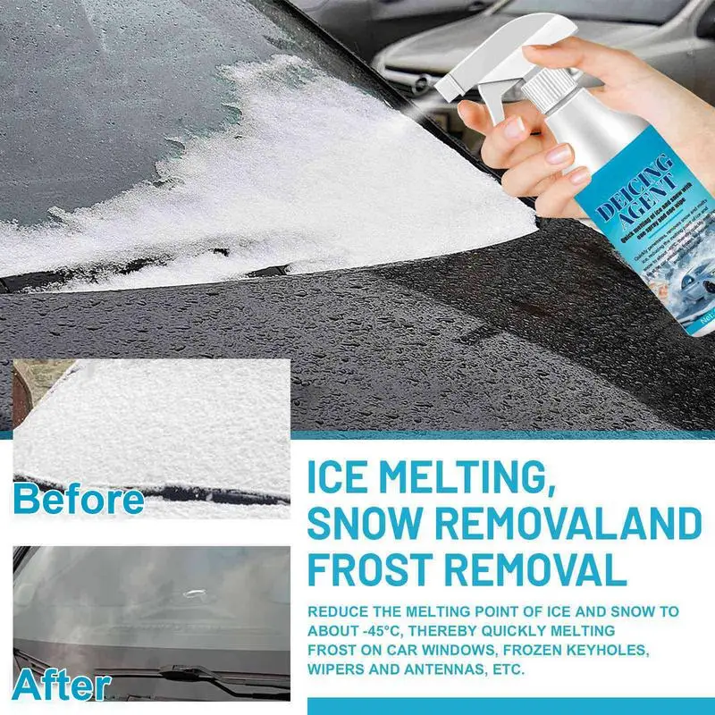 Car Windshield Deicer Auto Window Deicing Agent Winter Accessories Windshield Ice Removal Spray Auto Defrosting Tool For Most