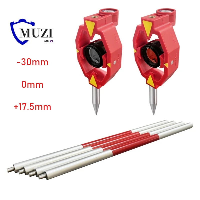 Mountlaser Mini Prism With 4 Poles, Examination Mini Prism For Total Station Examining Prism Constant 0/30mm Offset