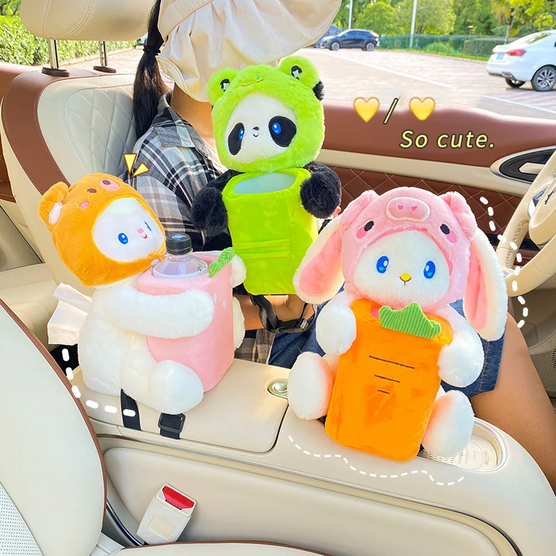 

Автомобильные мусорные корзины, милая поросенка, панда, салфетница, два в одном, автомобильные аксессуары, интерьер, мусорная машина, ведро для хранения, женские кавайные автомобильные комплекты