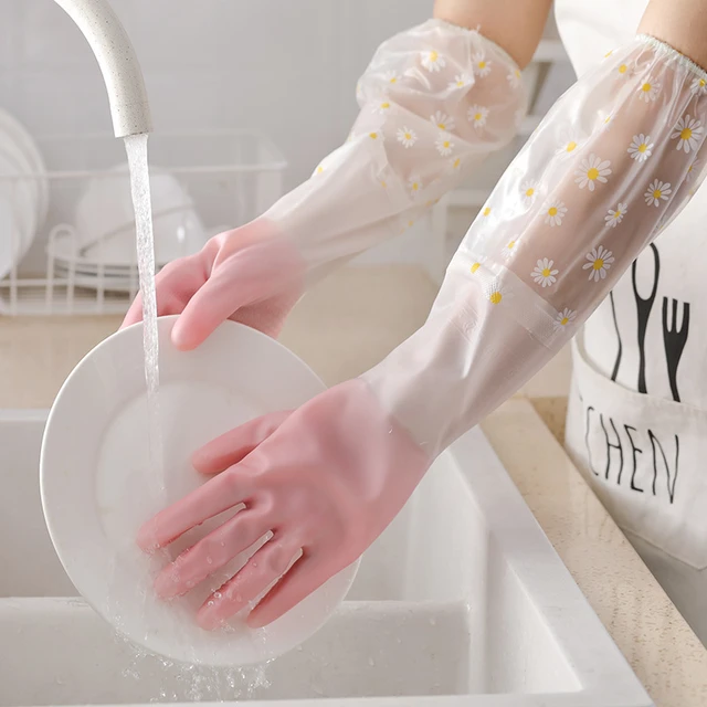 1 Pair Cleaning Gloves Magic Silicone Dishwashing Scrubber Dish Washing  Sponge Rubber Scrub Gloves Kitchen Cleaning - Price history & Review, AliExpress Seller - Beautiful home life Store