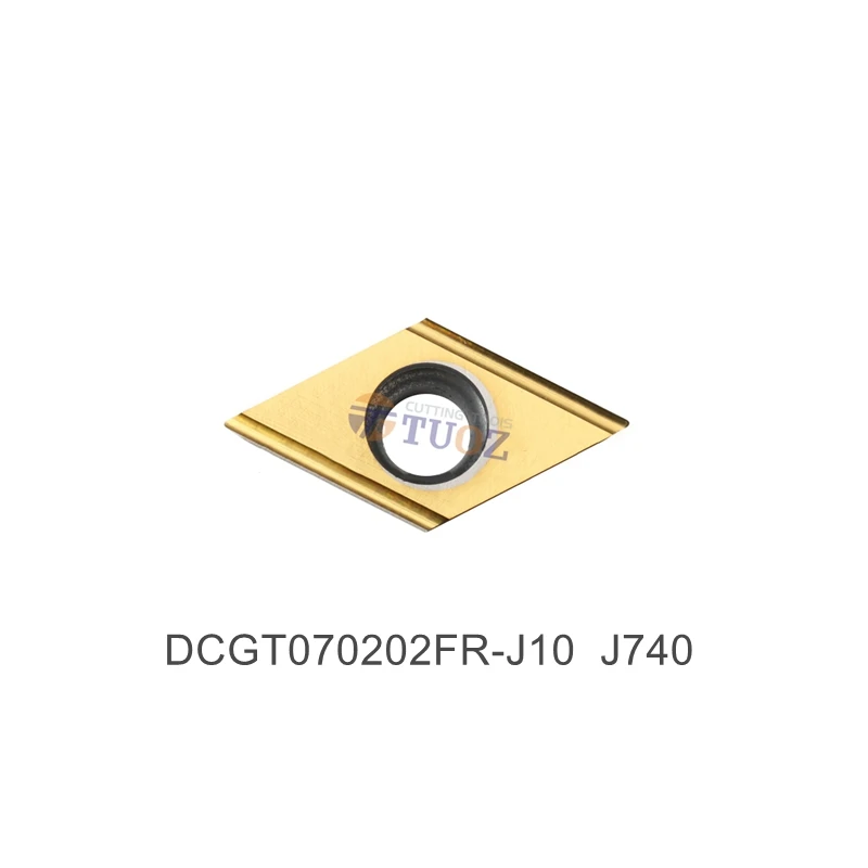 

100% Original DCGT070202FR-J10 J740 Turning Tools Carbide Insert DCGT 070202 FR -J10 R0.2 DCGT0702 CNC Lathe Cutter