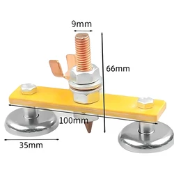 Magnetic Welding Ground Clamp with Enhanced Stability (Double Head)