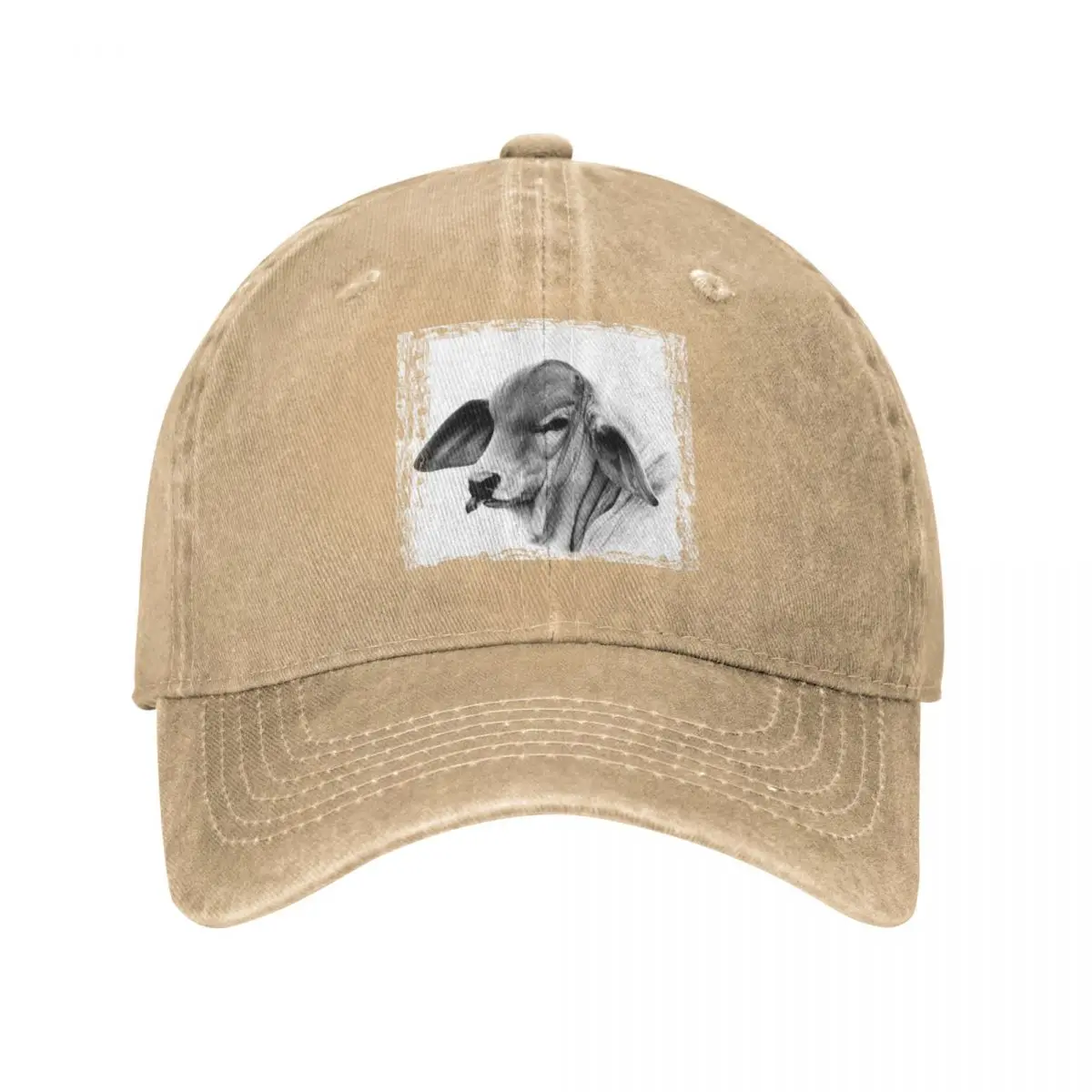 

BRAHMAN CALF, PORTRAIT, WALL ART Cowboy Hat Horse Hat Wild Ball Hat Cosplay foam party hats Men'S Baseball Cap Women'S