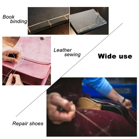 

MIUSIE 260 Meters Flat Leather Sewing Waxed Thread Cord Leather Craft 1mm 150D String Dacron Line Thread Leather Stitching Tool