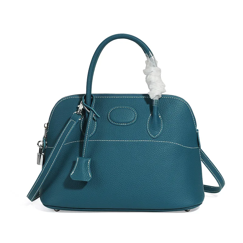 TOGO Type of Origin Litchi Grained Cowskin Single Shoulder Handbag Shell Bag Handbag
