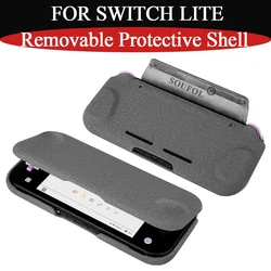 Enhanced Protective Magnetic Flip Cover for Switch Lite - Black/Gray Anti - Scratch Shell (Light Gray)
