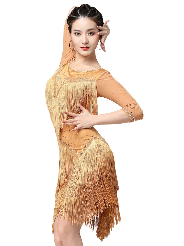 Robe De Danse Latine MS 193 - Femme, Compétition, Rythme, Salle De Bal, Taille US 6/UK 8, Neuve Sans étiquette