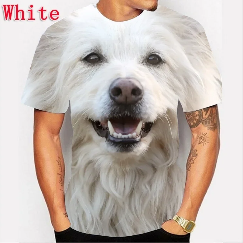 

O Collar T-shirt Top New Men's 3D Printed Cute Animal Dog T-shirt 2023 Men's and Women's Casual Harajuku Fashion Short Sleeve