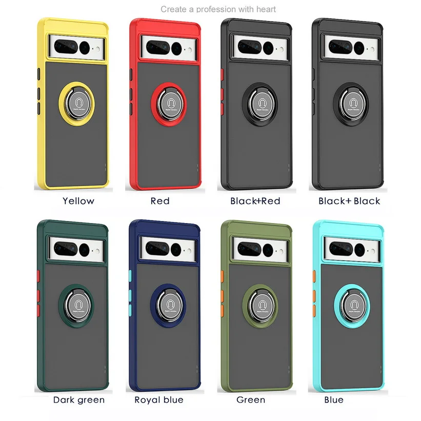 Rotatable bracket stand phone case for Pixel 7 Pro Pixel7 Pixel 6 pro Finger Ring Holder Hard back cover 6