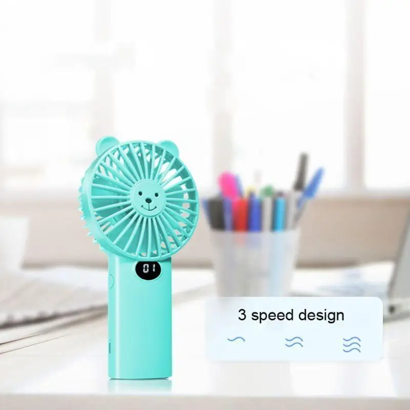 여름 휴대용 미니 팬 3 속도 조절 식 팬 USB 충전식 휴대용 휴대용 에어컨 쿨러 외부 이동
