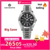 San Martin Retro DATE JUST V2 40mm Men Watch Luxury Automatic Mechanical Watches Sapphire Cyclops 10Bar Luminous BGW-9 SN0059-2 1