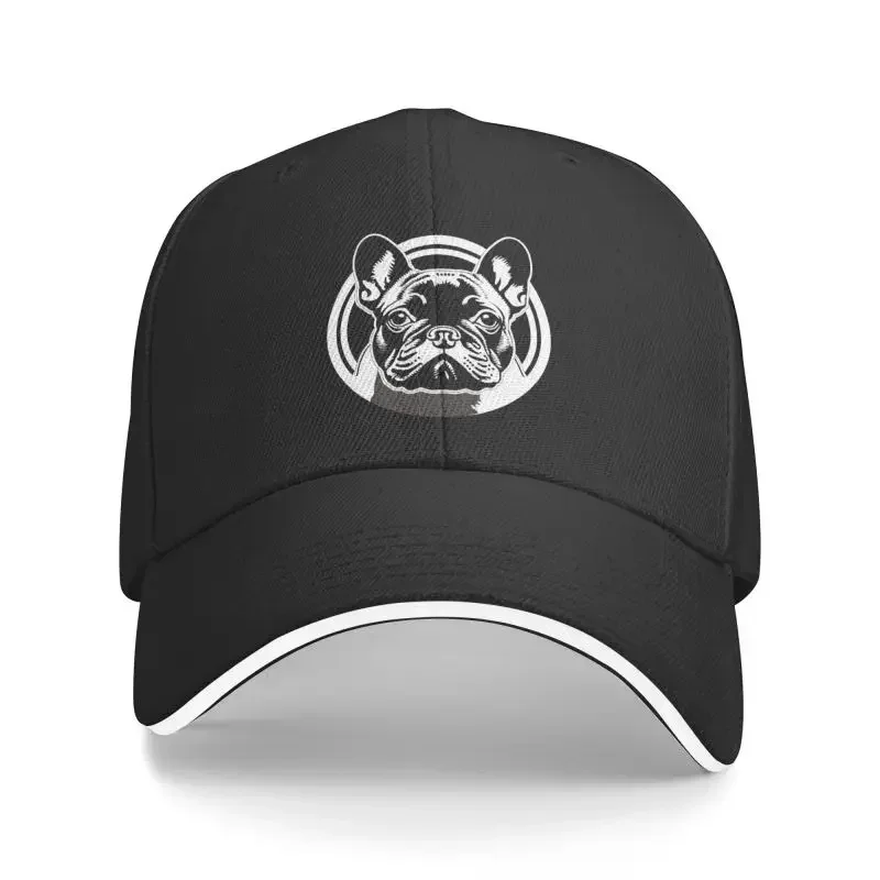 

Custom Kawaii French Bulldog Baseball Cap Outdoor Men Women's Adjustable Dad Hat Spring