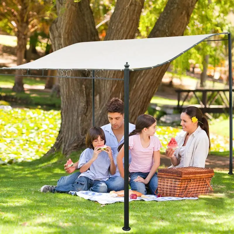 

Outdoor Sun Shade Canopy UV Block Outdoor Shade Canopy 300D Canvas Waterproof Sun Sail For Backyard Pool Deck Lawn Garden Beach