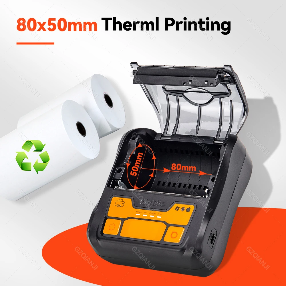 80mm 3'' Bluetooth Thermal Printer Receipt Bar-code Bill Ticket 3 inch POS Impresora Maker for Retail Store Print