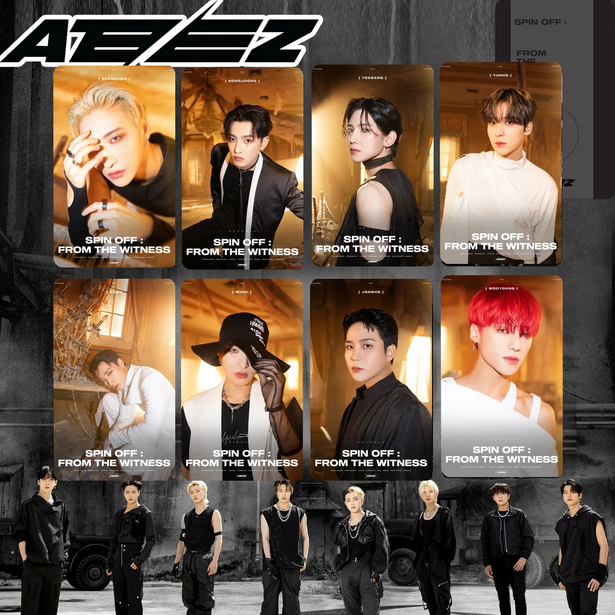 C ATEEZ ``게릴라`` 진 홍중 딩 런하오 주변 동일 컬렉션 스타 카드