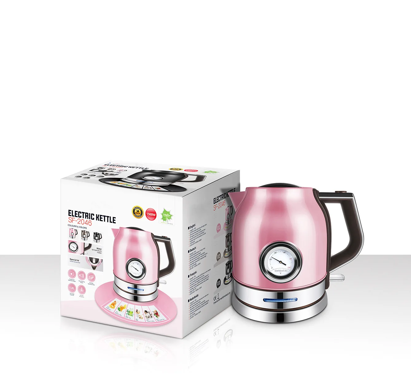 A25portable kettle  stainless steel anti scalding coffee pot, insulated  pink غلاية كهربائية محمولة  авточайник samovar  чайник