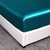 CARA CARLE Silk Satin Fitted Bed Sheet with Elastic Band Luxury Adjustable Mattress Cover for Single Couple Double Bed 5