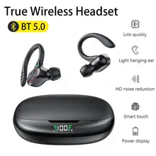 

True Wireless Headset Noise Cancelling Earphones Waterproof HiFi Sport Earbuds Bluetooth-Compatible 5.0 Headphones