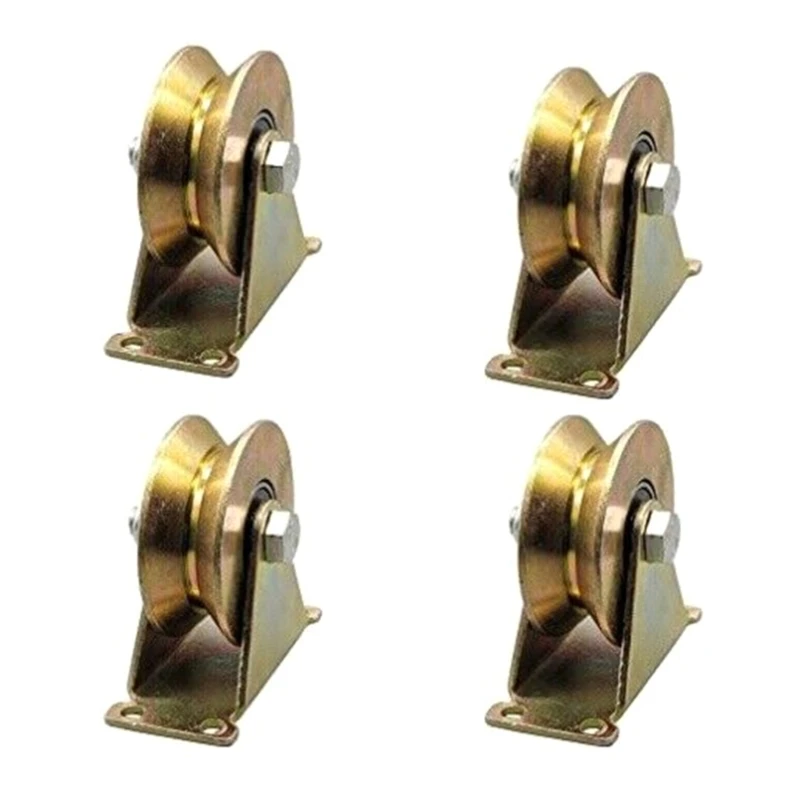 

1.2in V Groove Wheel Pulley Sliding Gate Wheel Heavy Duty Caster Rigid Track Roller Rolling Gate Electroplated Dropship