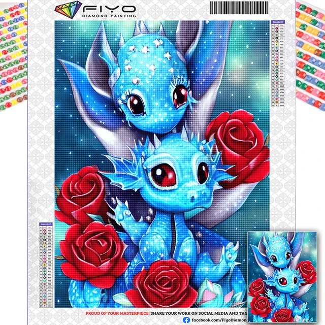 AB Diamond Painting Cute Baby Dragon Diamond Embroidery Fantasy Cartoon Art  Rhinestone Mosaic Cross Stitch Kids Gift 2023 New - AliExpress