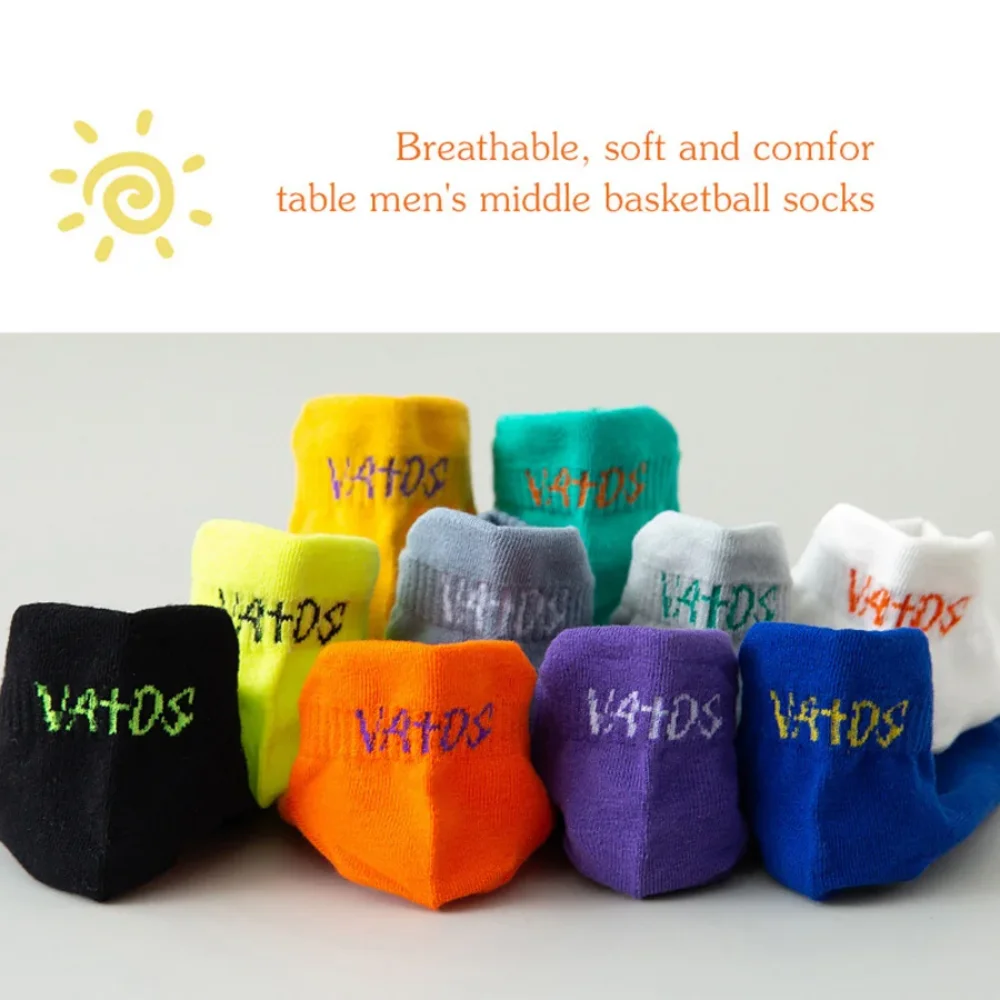 5 Pairs Men's Summer Cotton Socks Short Thin Casual Mesh Breathable Boat Socks Fashion Comfortable Street Style Gift