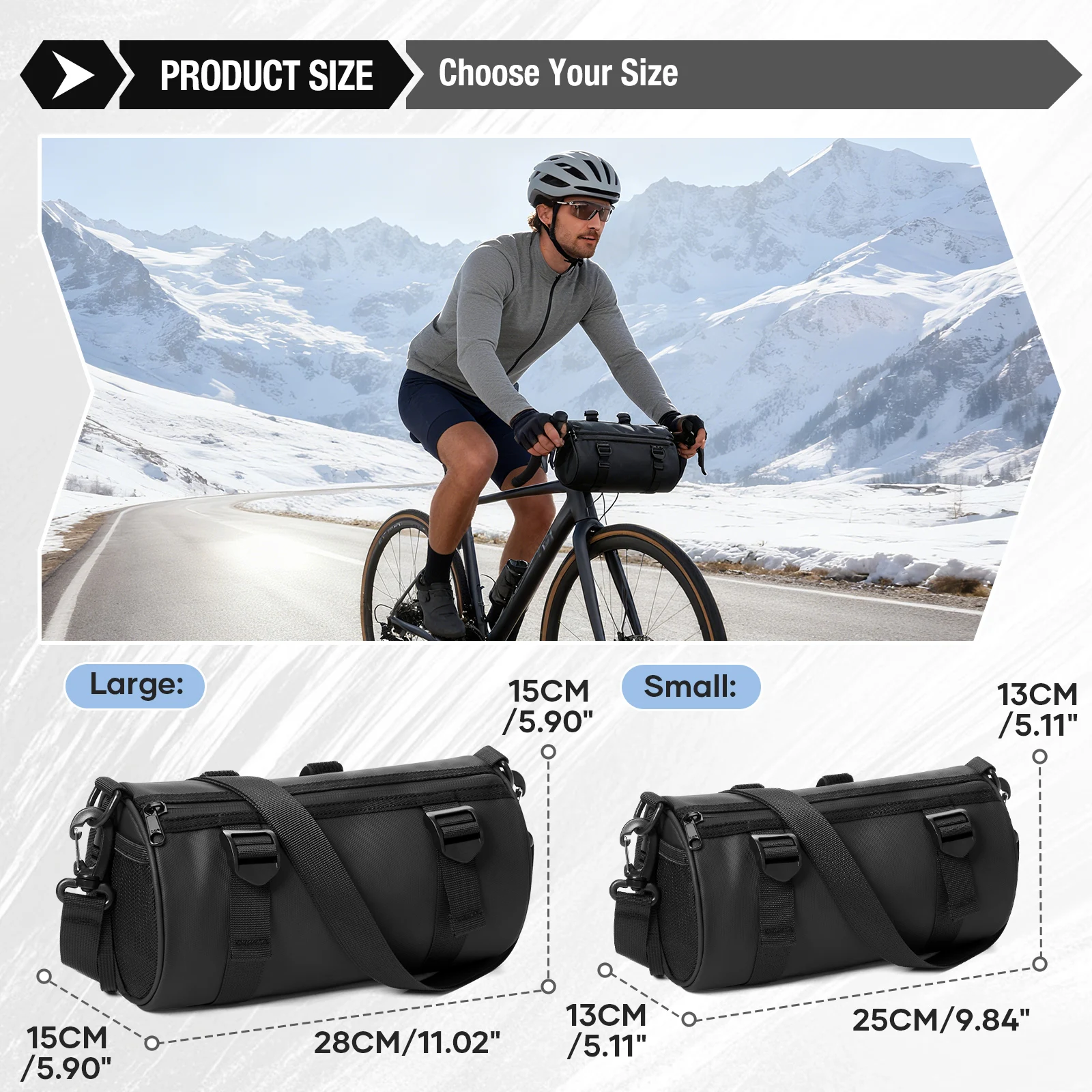Outdoor Cycling Bike Front HandleBar Bag Bicycle Bags，Pannier Bag Multifunction Portable Shoulder Bag Backpack Bike Accessorie