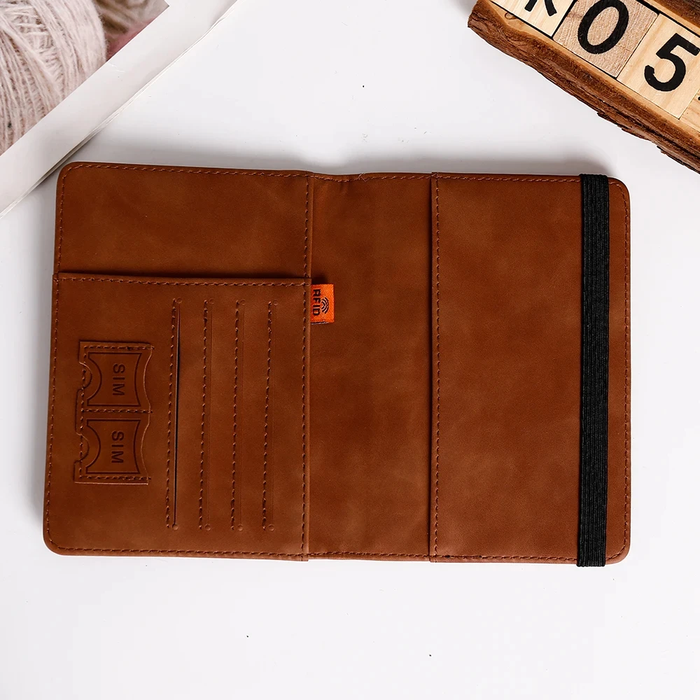 PU RFID Passport Cover Credit ID Card Wallet Waterproof Document Business Bandage Passport Holder Travel Multifunction Protector