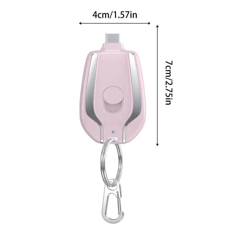 Phone Charger Keychain Mini Power Bank Portable For Mobile Super Small And Light Wireless Ultra-Compact Compatible Fast Charging 6