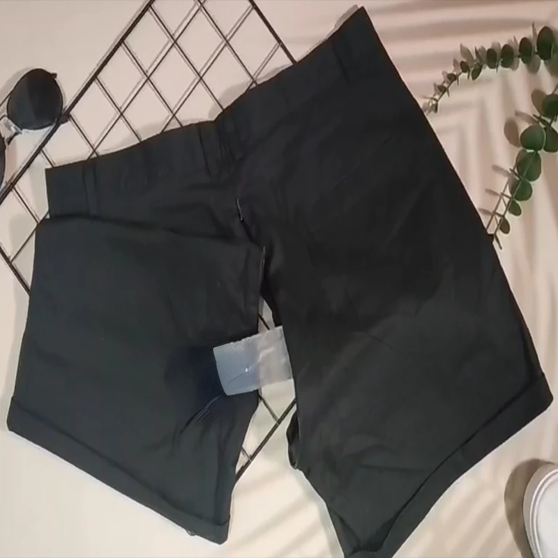 Open Crotch Outdoor Sex Erotic Shorts Jeans Men Summer Korean Casual Short Streetwear Loose Denim Beach Pants Cargo Y2k Clothes