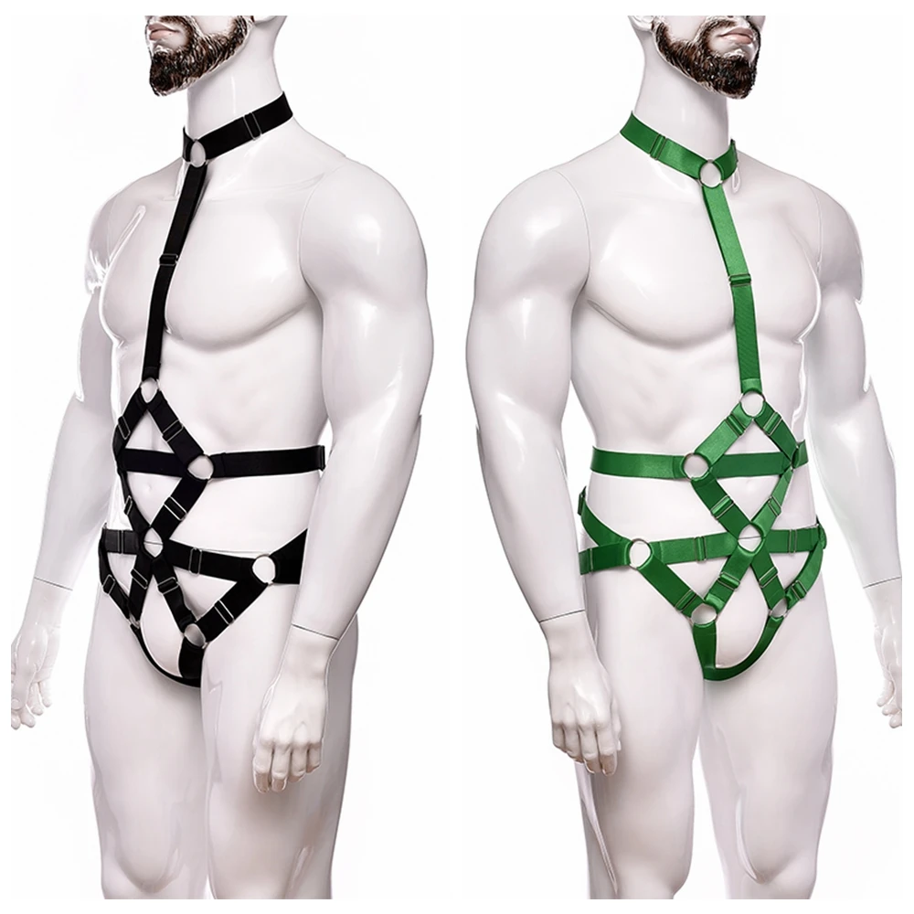 Body Da Uomo Monopezzo Body Mankini Halter Jockstrap Bondage Scavato T-Back Lingerie Strap Body Club Costume