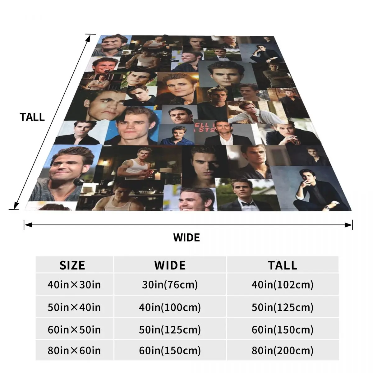 Paul Wesley Blanket Fleece Super Soft Sofa Throw Blankets For Home Bedroom Travel Throws Bedspread Quilt 3