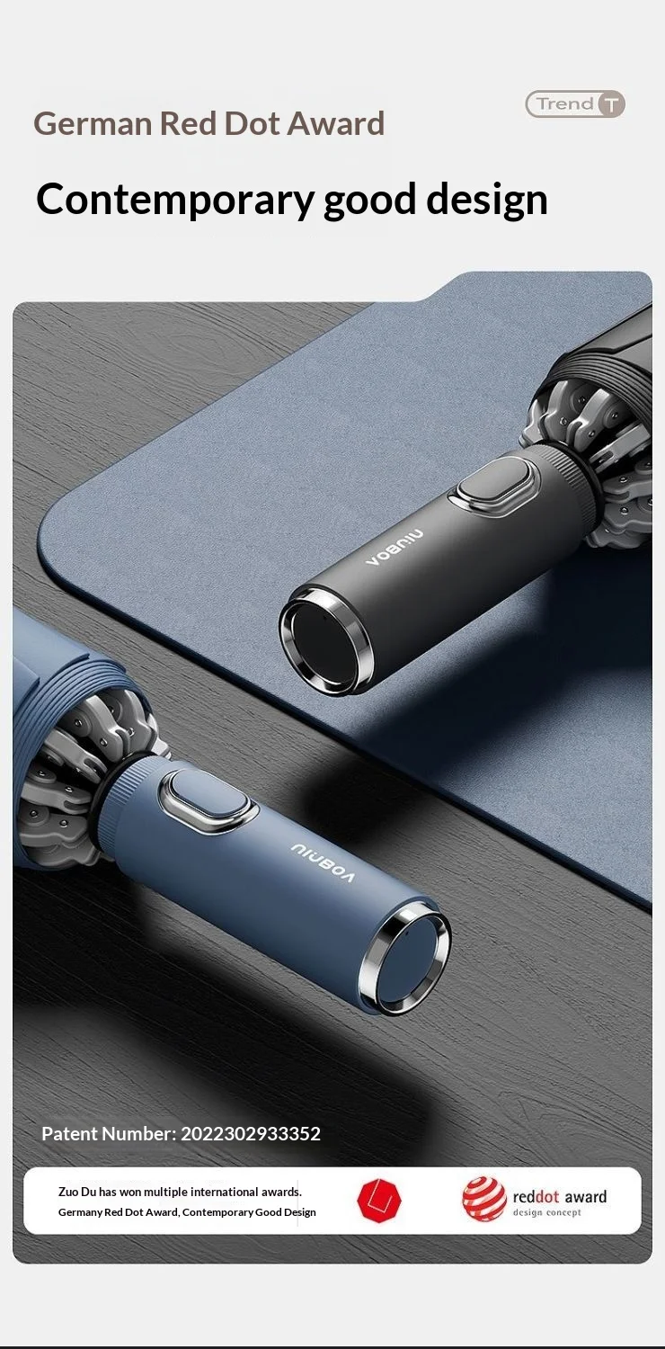 Automatic Reverse Fold Umbrella Step-Close Large Windproof Durable Car-Friendly All-Weather Sun/Rain