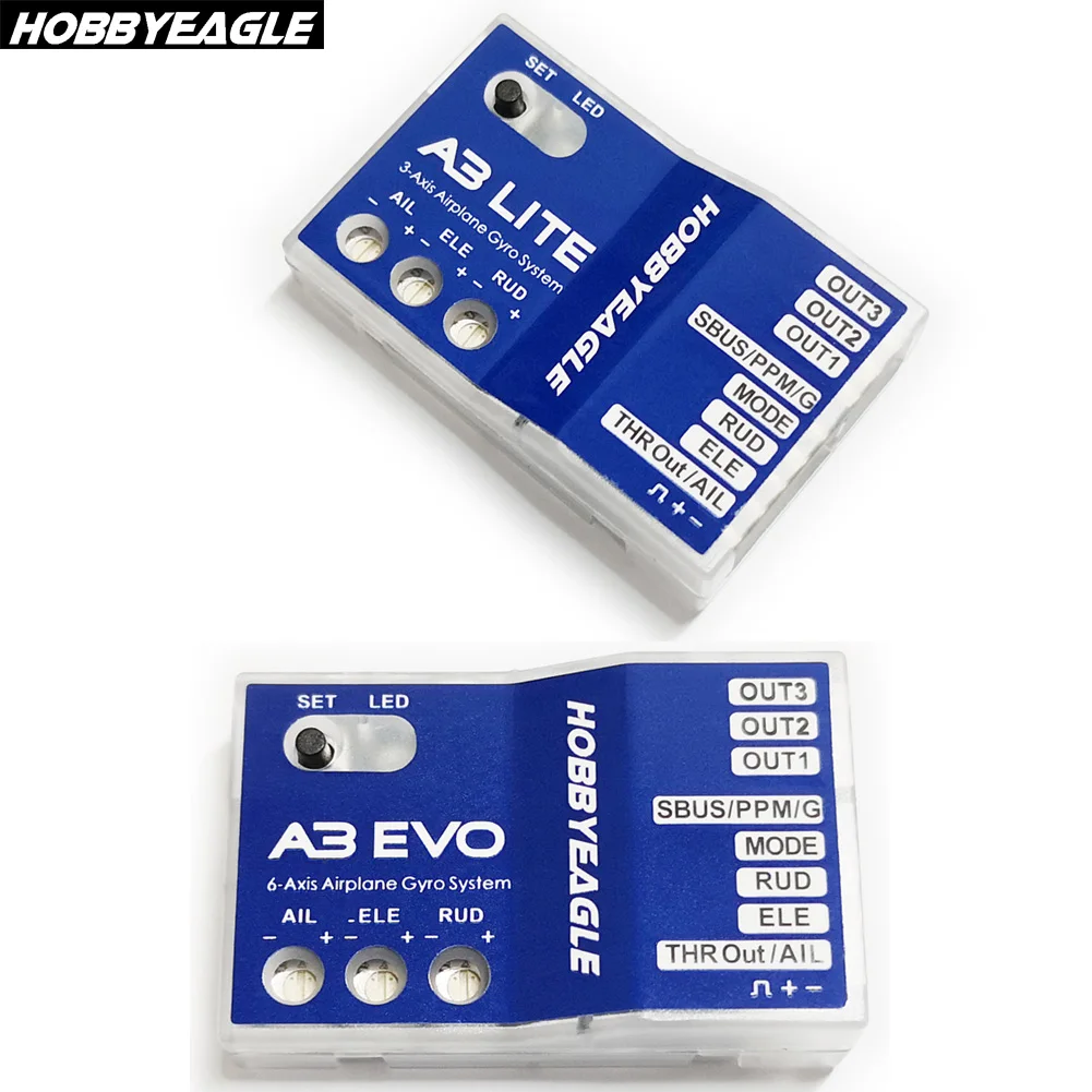 

Hobby Eagle A3 EVO / A3 lite Aeroplane Flight Controller Stabilizer 6 Axis Gyro Support PPM Receiver Fixed-Wing For RC Drone