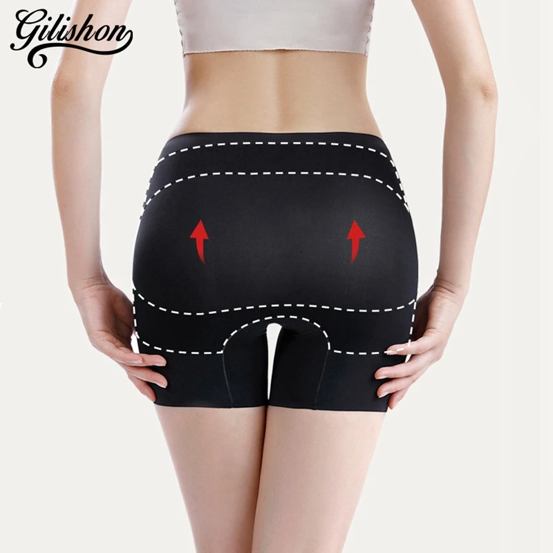 Women's Seamless Hip Lift Shaping Underwear Tummy Control Panties Slimming Shorts Mid Waist Antibacterial Soft Silk Panty