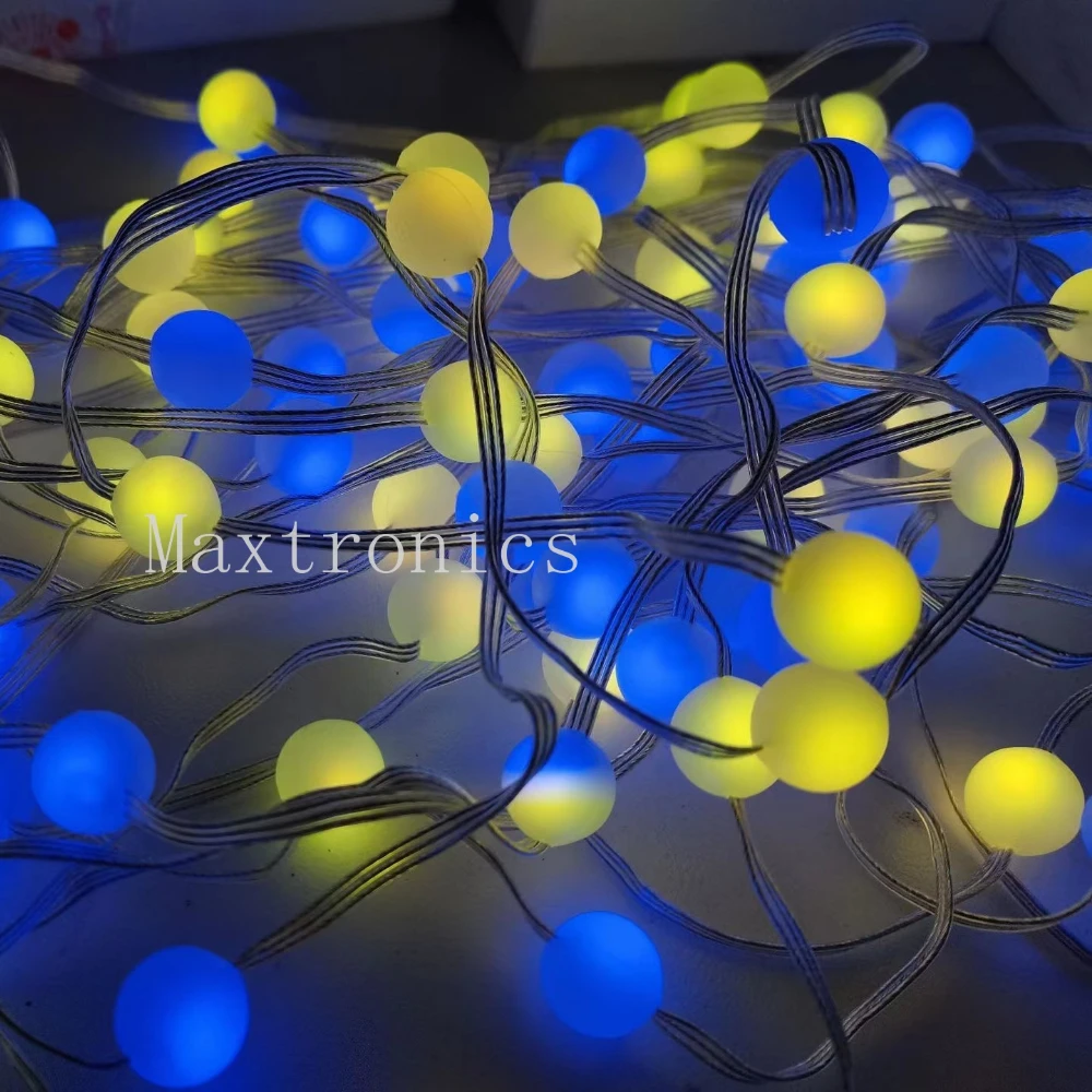 50pcs/lot DC5V WS2812 LED Ball Light String Programmable RGB 15mm Module Waterproof for Outdoor Billboard Payground Decor