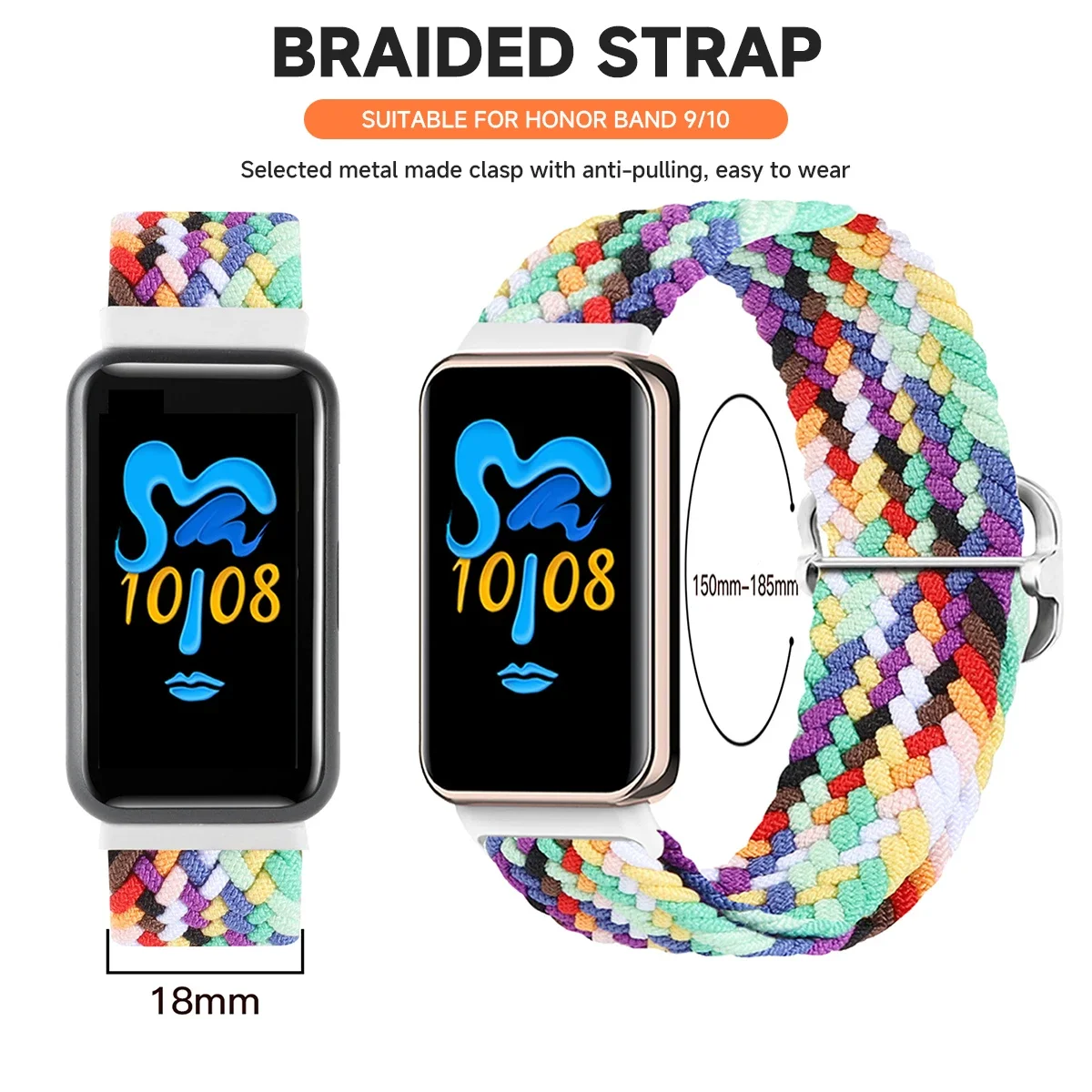 Elastic Nylon Solo Loop Bracelet - Knitted Woven Braided Wristband Strap