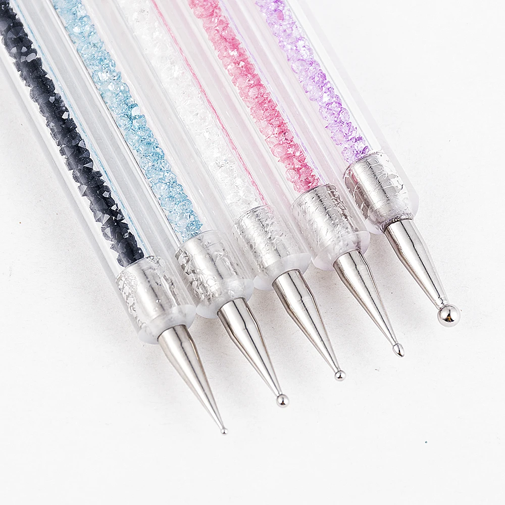5 Pcs/Sets Nail Art Pen 2 In 1 Double Ends Dotting Drawing Painting UV Gel Liner Polish Brush Set Nail Art Dotting Tools 2