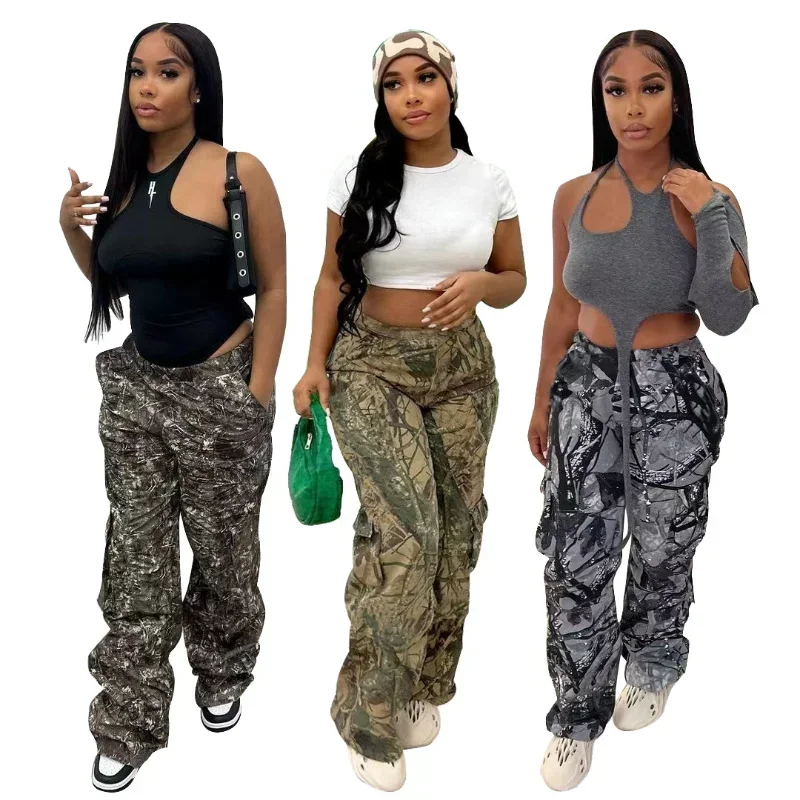 Camo Pants Women Cargo Comfy Pants for Women Loose Fit Army Cargo Pants for Women  Women Camouflage Pants, A-khaki, XX-Large : : Clothing, Shoes &  Accessories