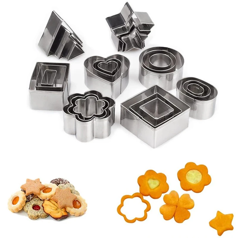 Spruit Ster risico Metalen Mini Cookie Cutter Geometrische Vormen Voor Cookies Set Gemakkelijk  Druk Gebak Fondant Biscuit Bakvorm|Koekjes Hulpmiddelen| - AliExpress