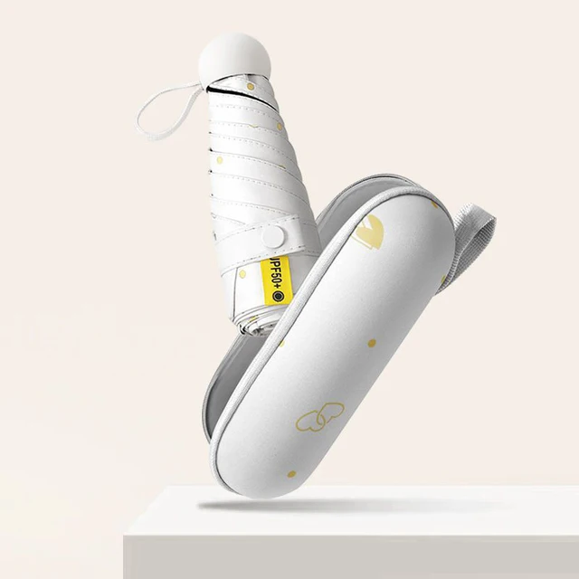 Mini Kapszula Zseb Esernyő Fény Napsütéses Esős Nap És Eső, Uv Védelem, Hordozható, Könnyű Parasza Paraszuák - Image 3