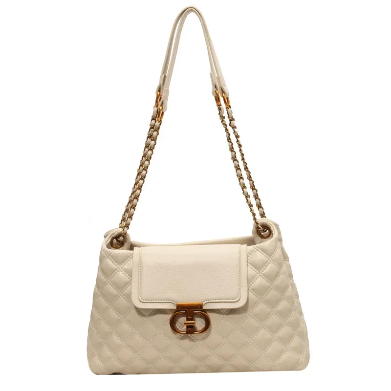 Diamond Embroidery Thread Special-Interest Design 2024 New Women's Popular Solid Color Chain Messenger Shoulder Underarm Bag