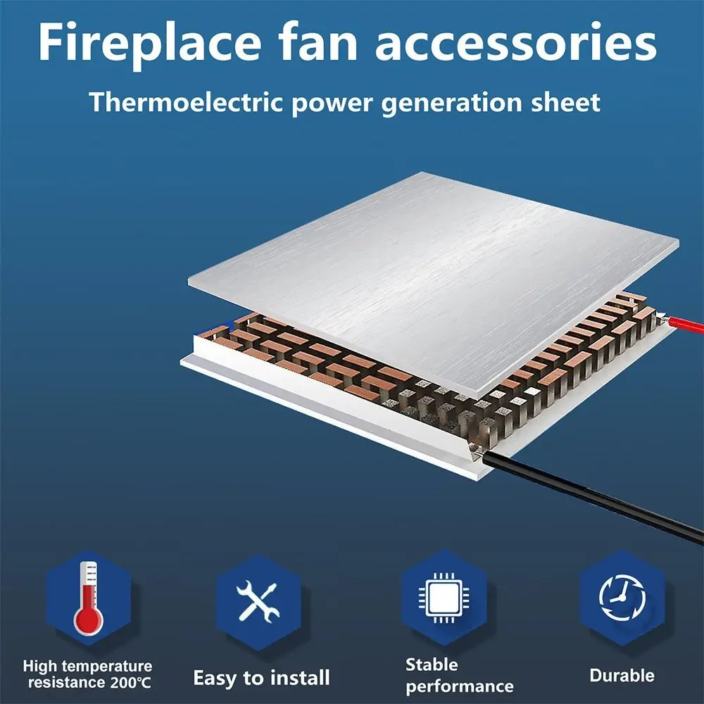 227 ℃ Motor Set Thermoelectric Generator Fan Generator Blade Fireplace Fan Accessories Graphite Sheet Heat Conduction stove fan