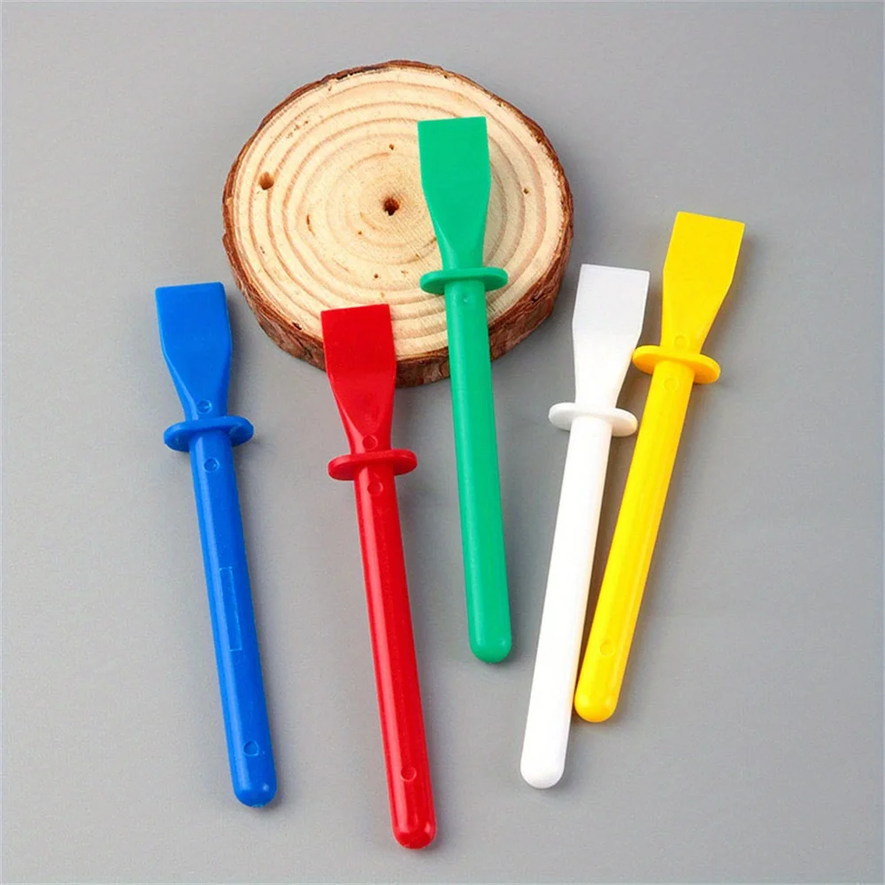 5pcs Leather Glue Tool Brush Cleaner Elastic Film Glue Spreaders Polypropylene Smear Sticks Applicator & Painting Scrapers