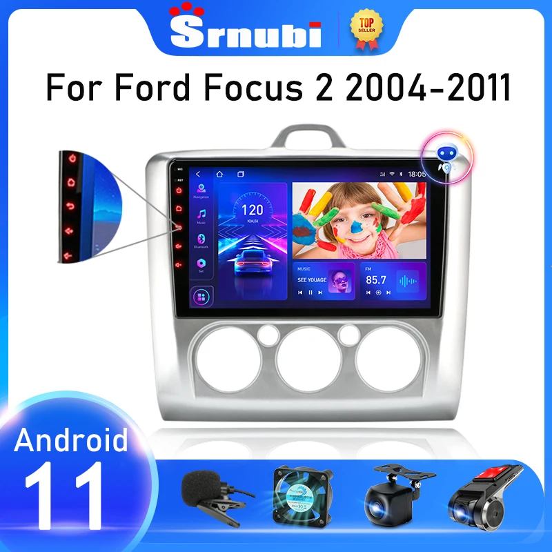 Автомагнитола Srnubi для Ford Focus 2 3 Exi MT AT Mk2 Mk3 2004-2011 9 дюймов Android 11 | Автомобили и
