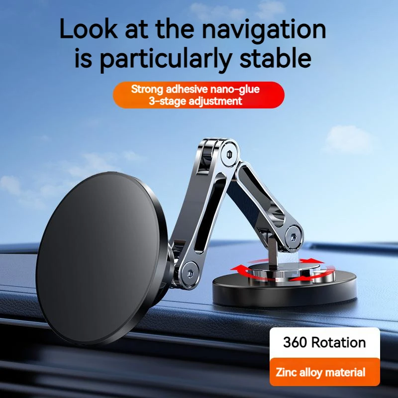 Supporto Magnetico Per Telefono Da Auto In Lega Di Zinco 360 Rotazione Pieghevole Telefono Movil Staffa Per Iphone 14 13 12 Pro Max Samsung Xiaomi