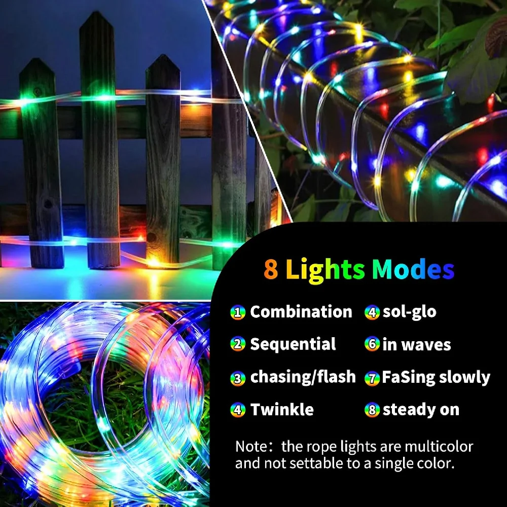 Solar Flexible Clear Tube Light 50/100/200LED Solar String Lights for  Garden Backyard Patio Tree Decor Halloween Christmas Gifts - AliExpress, image size:1000x1000