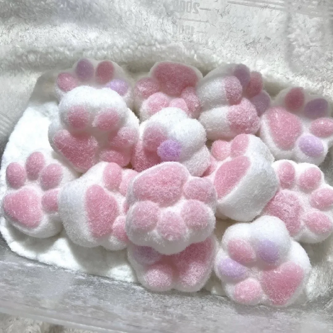 Mochi Taba Squishy NEW Fidget Toy Mini Kawaii Plush Cat Paw Silicone Small Cat Paw Cute Pink Cat Foot 3