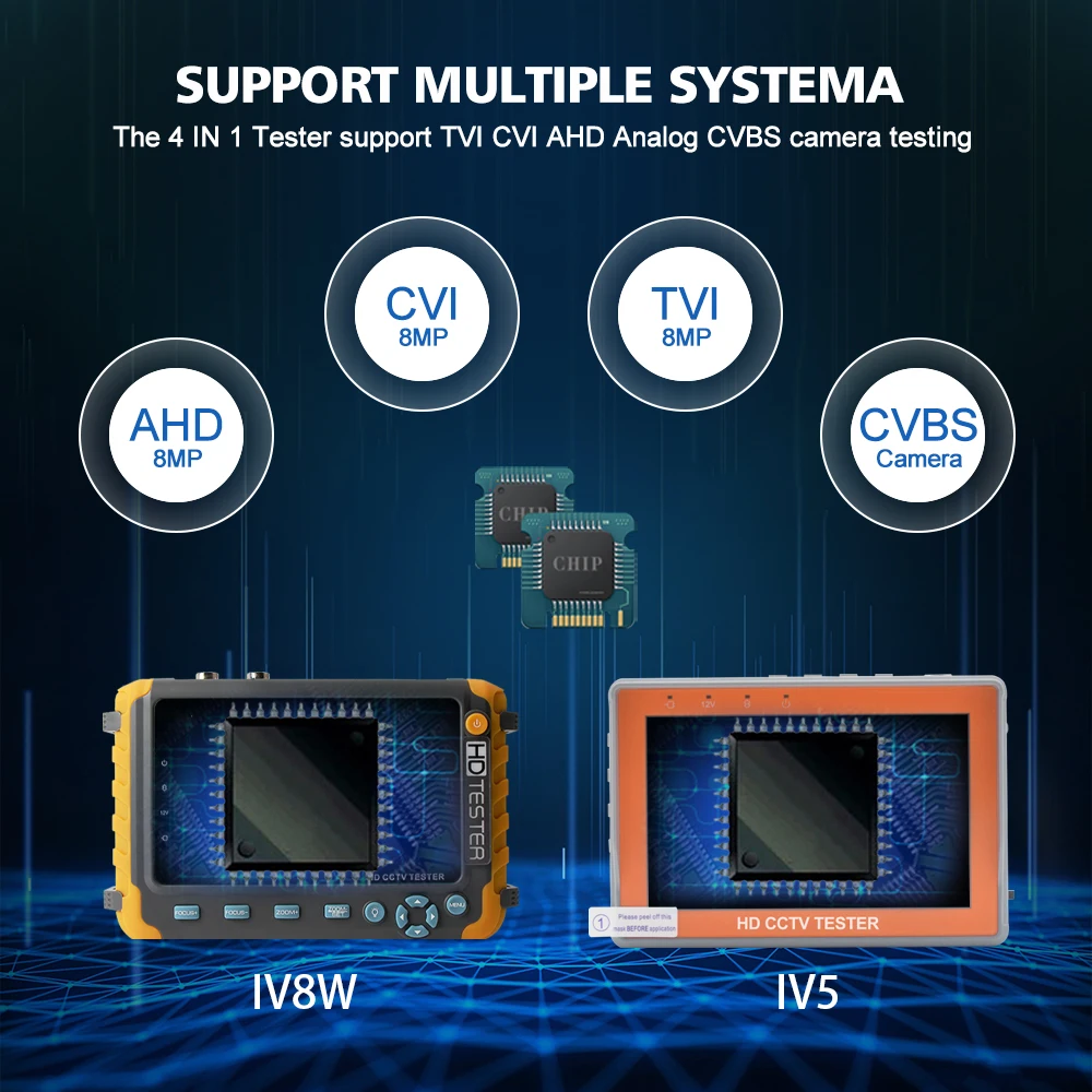 CCTVテスター HD CCTV テスター IV8W CCTV 8MP ADH CVI TVI CVBS 4 Ins 1 カメラ IV8W CCTV カメラテスターモニター 8MP ADH CVI TVI CVBS 4 Ins 1 カメラ HD 同軸テスター D