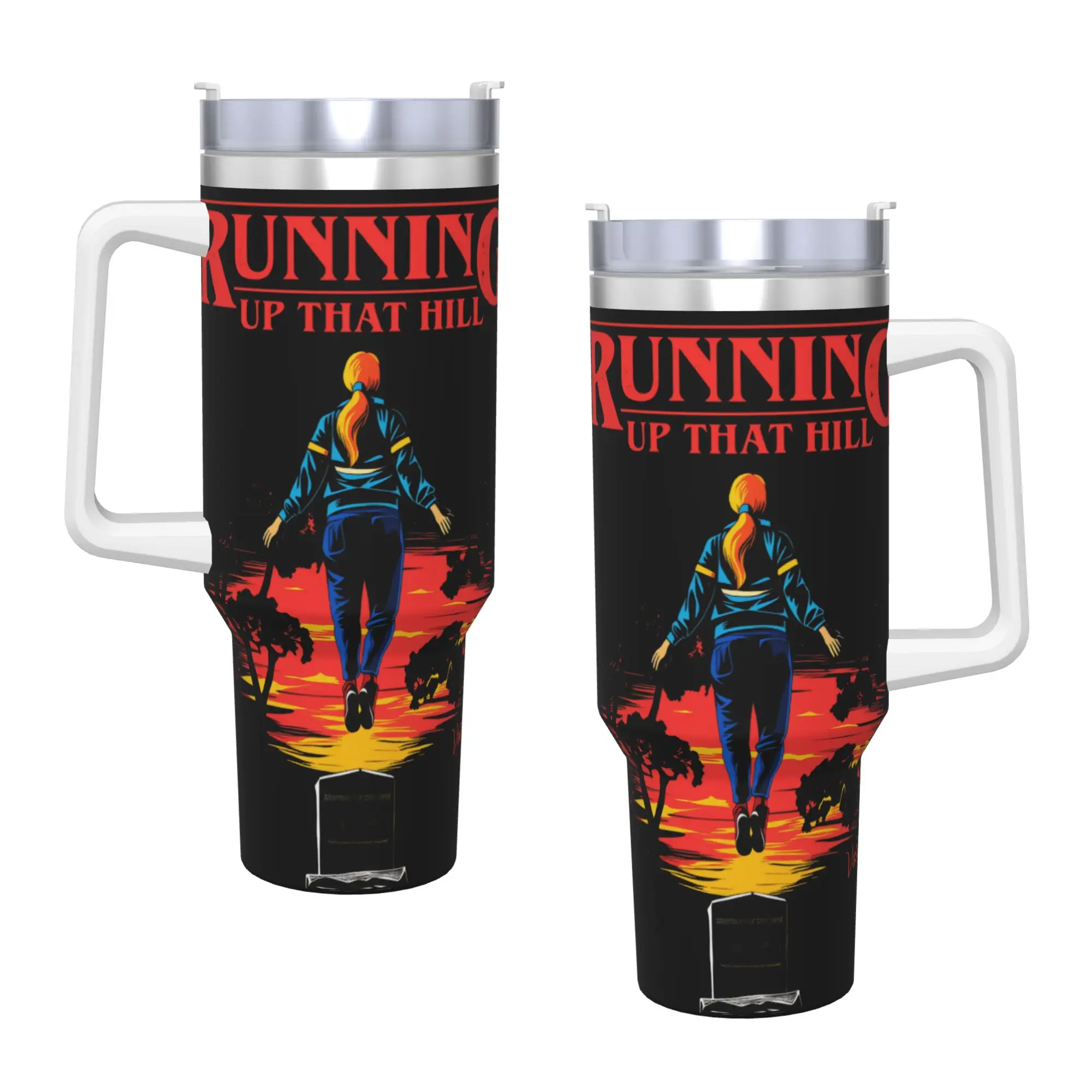 40oz Stainless Steel Tumbler with Straw - American TV Series Inspired Design